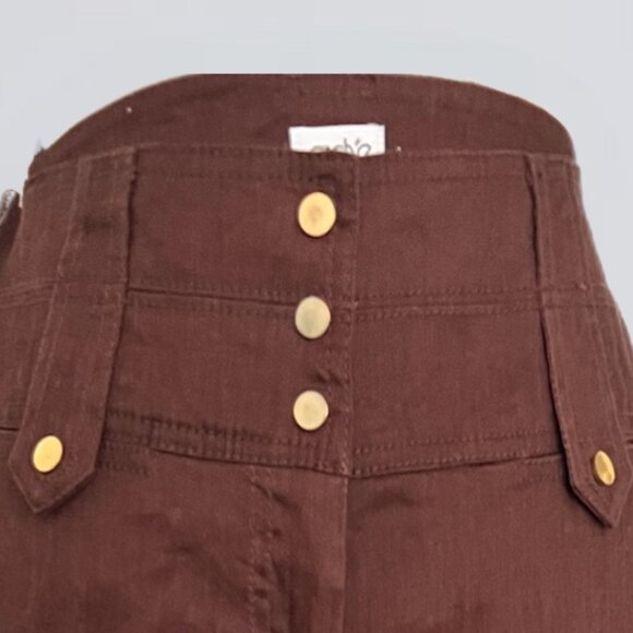 Cache Brown Embellished Pants Size 2 - Picture 2 of 2